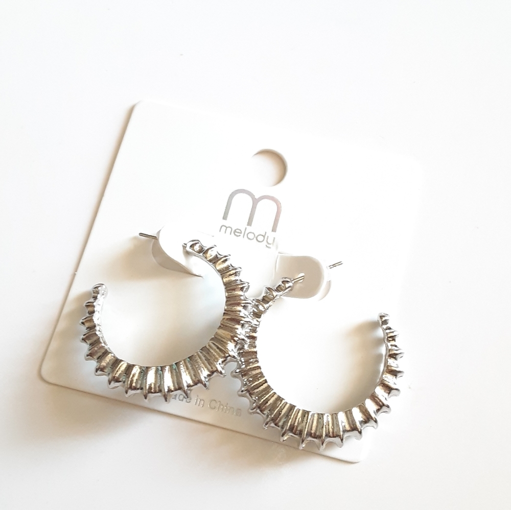 Melody Silver Little Hoop Earrings